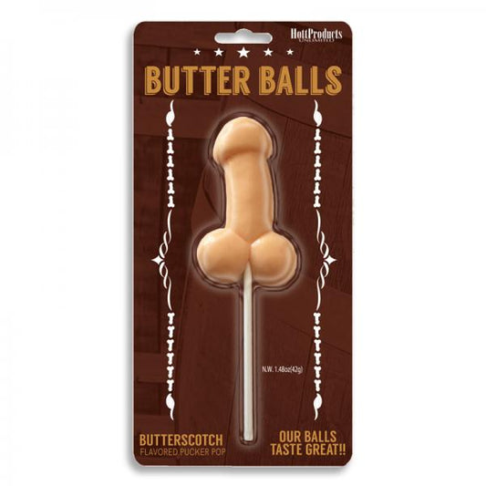 Butter Balls Butterscotch Flavored Pecker Pop - happyshop365247