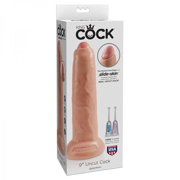 King Cock 9 inches Uncut Dildo Beige - happyshop365247