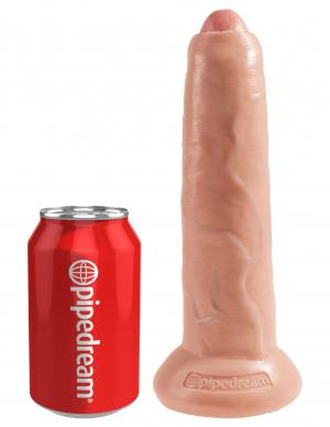 King Cock 9 inches Uncut Dildo Beige - happyshop365247