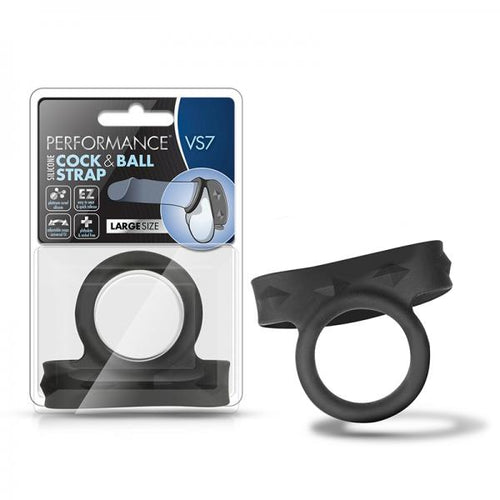 Performance - Vs7 - Silicone Cock & Ball Strap Large - Black - happyshop365247