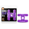 Play With Me - Double Play - Dual Vibrating Cockring - Purple - happyshop365247