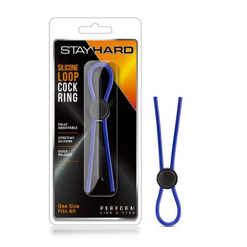 Stay Hard - Silicone Loop Cock Ring - Blue - happyshop365247