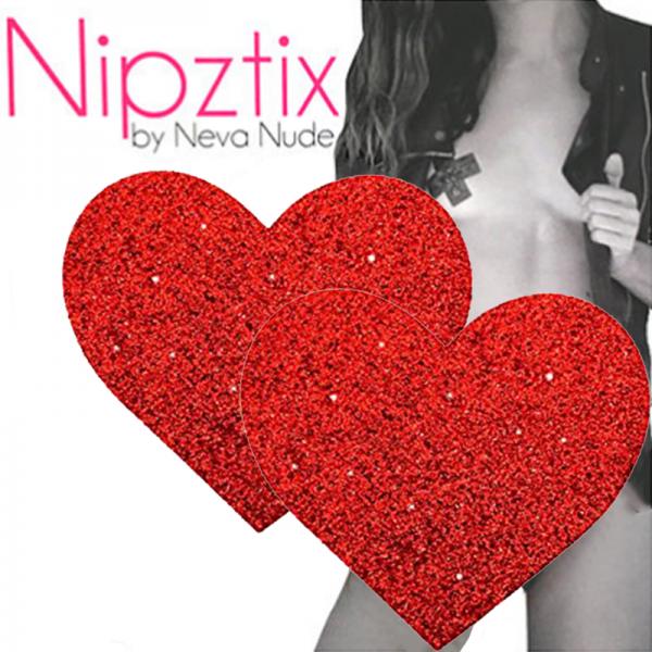 Neva Nude Pasty Hearts Glitter Red - happyshop365247