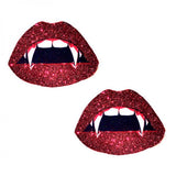 Neva Nude Pasties Vampire Lips Glitter Red - happyshop365247