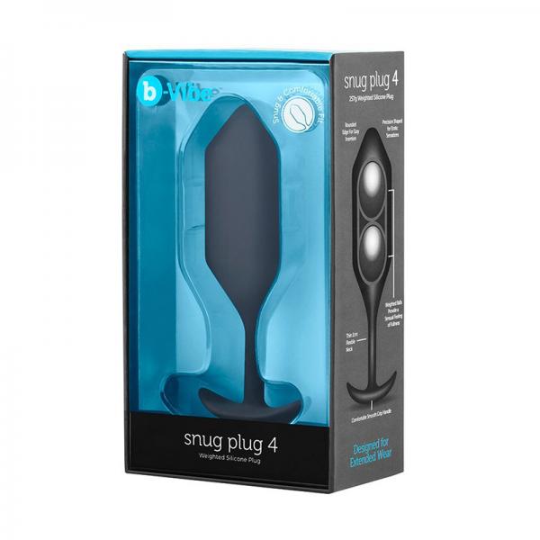 B-Vibe Snug Plug 4 Black 9oz Weight - happyshop365247