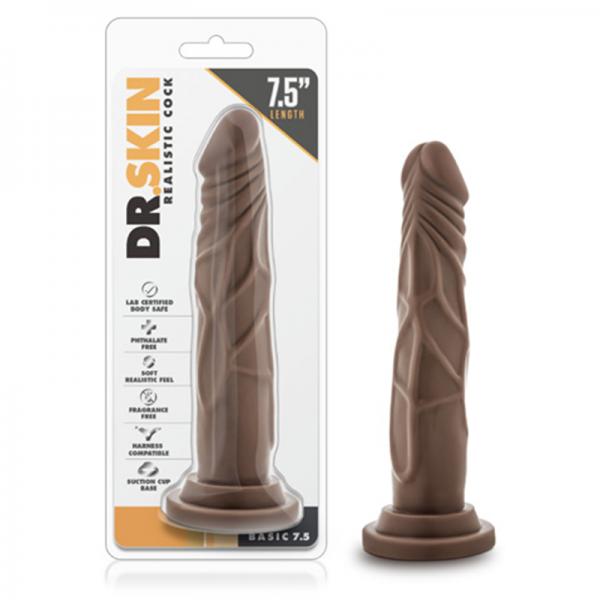 Dr. Skin - Realistic Cock - Basic 7.5 - Chocolate - happyshop365247