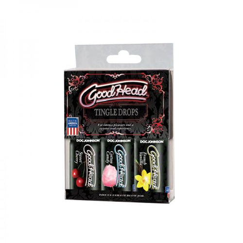 Goodhead Tingle Drops 3-pack French Vanilla, Cotton Candy, Sweet Cherry - happyshop365247