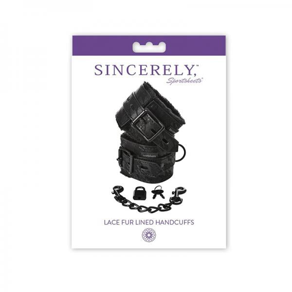 Sincerely, Ss Lace Fur Lined Handcuffs - happyshop365247