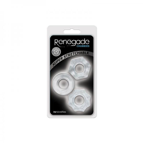Renegade Chubbies 3 Pack Cock Rings Clear - happyshop365247