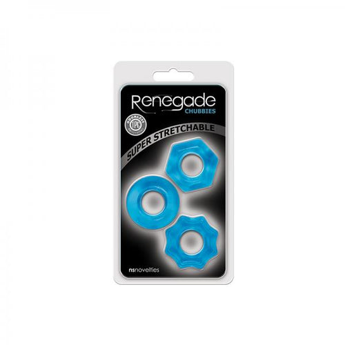 Renegade Chubbies 3 Pack Cock Rings Blue - happyshop365247