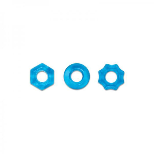 Renegade Chubbies 3 Pack Cock Rings Blue - happyshop365247