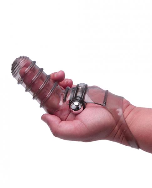 Vibrofinger Ribbed Finger Massager Smoke - happyshop365247