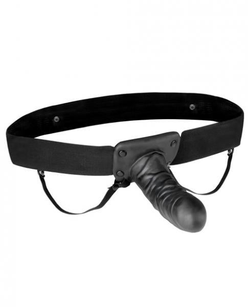 Lux Fetish Unisex Vibrating Hollow Strap On Dildo - happyshop365247