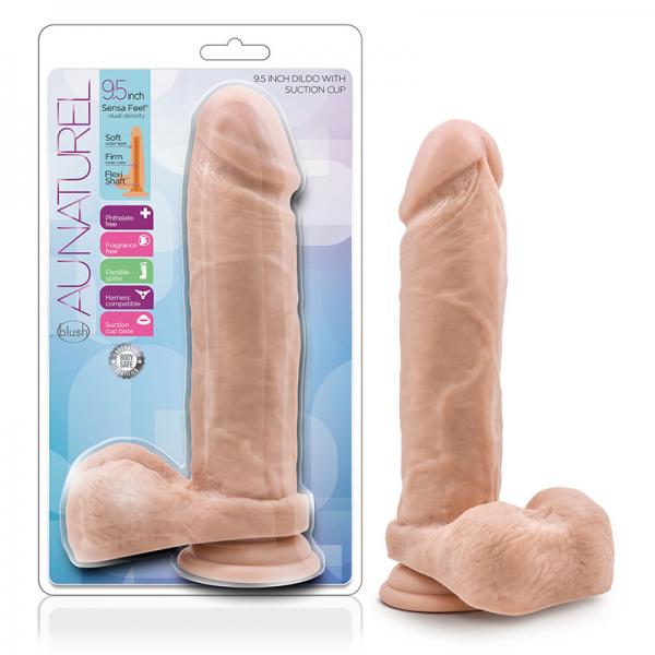 Au Natural 9.5 inches Dildo with Suction Cup Beige - happyshop365247