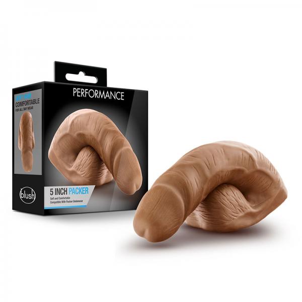Performance 5 Inches Packer Mocha Tan Dildo - happyshop365247