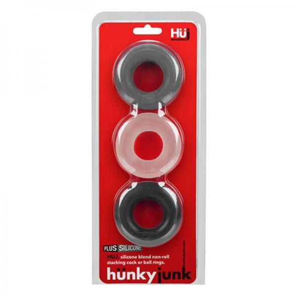 Hunkyjunk Huj3 3-pack C-ring, Tar Multi - happyshop365247
