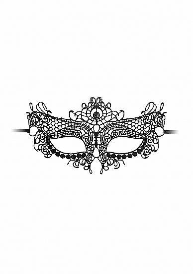 Ouch Queen Black Lace Mask Black O/S - happyshop365247