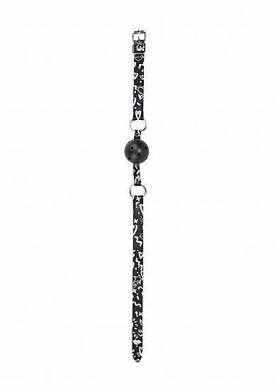 Breathable Ball Gag Love Street Art Fashion Black - happyshop365247