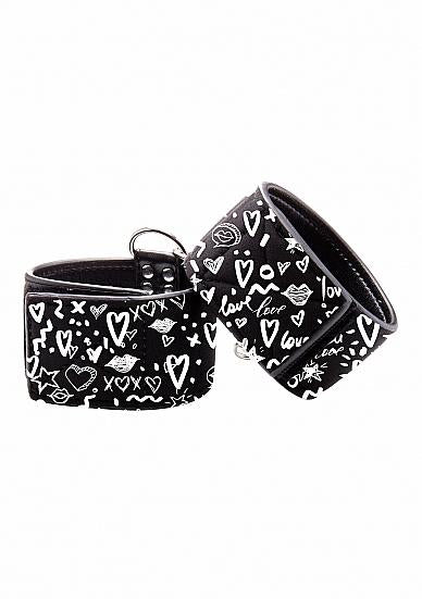 Printed Handcuffs Love Street Art Fashion Black - happyshop365247