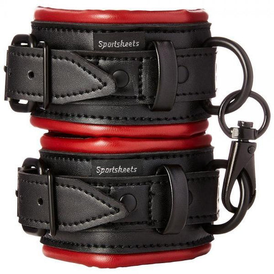 Sportsheets Saffron Handcuffs Black Red - happyshop365247