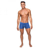 Male Power Seamless Sleek Short Blue Sheer Pouch Xlarge - happyshop365247