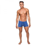 Male Power Seamless Sleek Short Blue Sheer Pouch Xlarge - happyshop365247