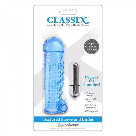 Classix Textured Sleeve&bullet,blue - happyshop365247