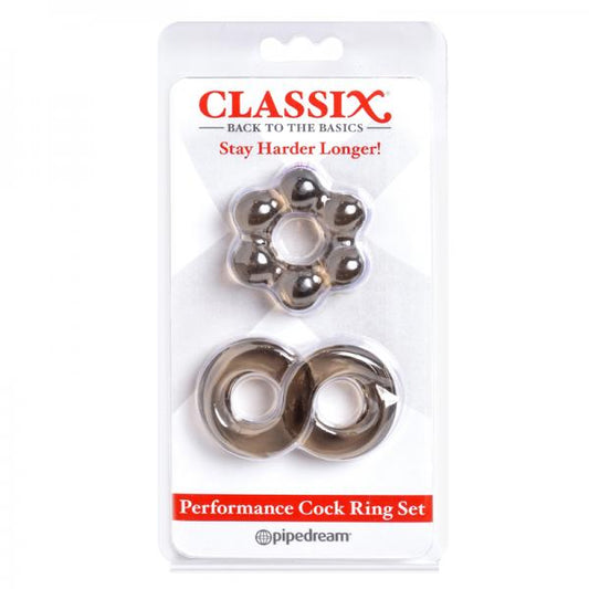 Classix Performance Cock Ring Set,smoke - happyshop365247