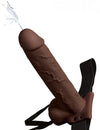 Fetish Fantasy 9in Hollow Squirting Strap-on With Balls, Brown - happyshop365247
