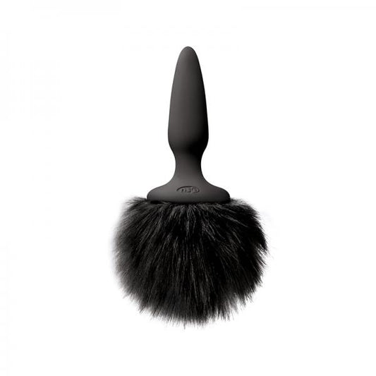 Bunny Tails Mini Black Fur - happyshop365247