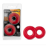 Stay Hard - Donut Rings Oversized - Red - happyshop365247