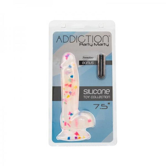 Addiction Confetti Dong 7.5in W/free Bullet - happyshop365247
