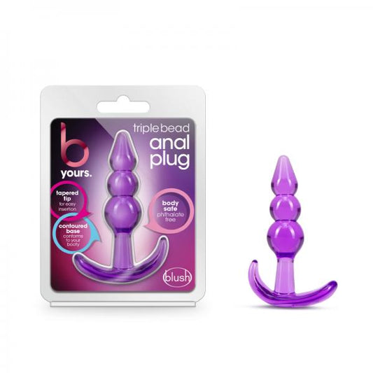 B Yours Triple Bead Anal Plug Purple - happyshop365247