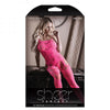 Sheer To The Moon Multi Garter Bodystocking One Size Neon Pink - happyshop365247
