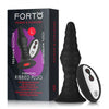 Forto Vibrating Ribbed Plug W/remote Large Blk - happyshop365247