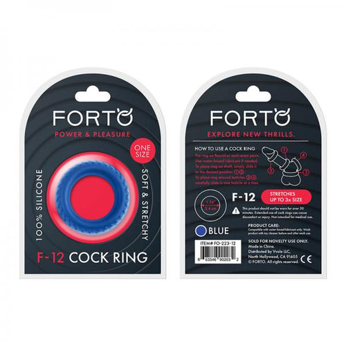 Forto F-12: 35 Mm 100% Liquid Silicone C-ring Blue - happyshop365247