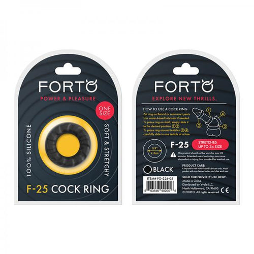 Forto F-25: 23 Mm 100% Liquid Silicone C-ring Black - happyshop365247