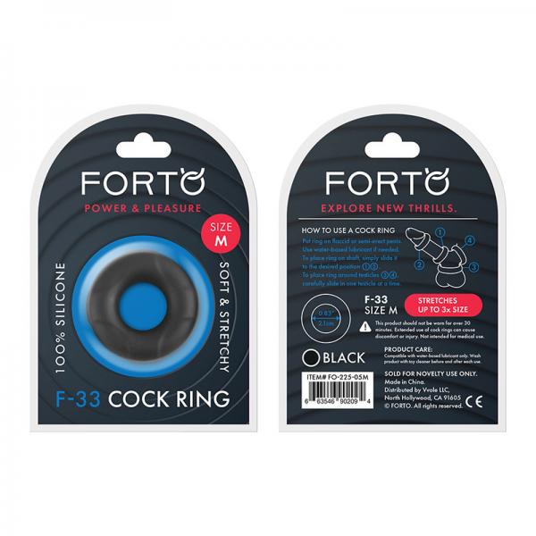 Forto F-33: 21mm 100% Liquid Silicone C-ring Med Black - happyshop365247