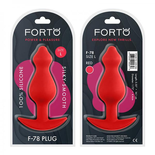 Forto F-78: Pointee 100% Silicone Plug Large Red - happyshop365247