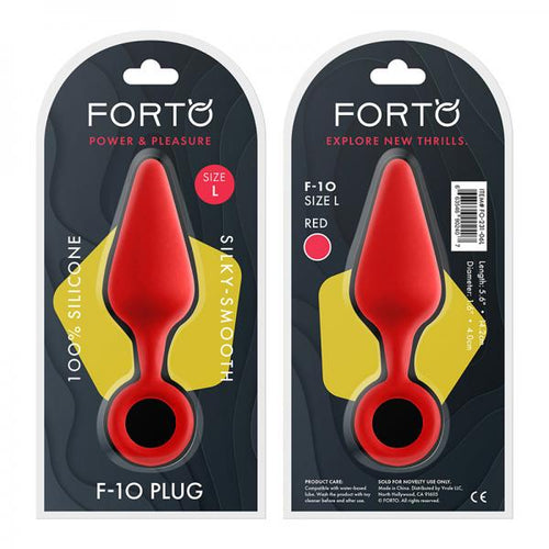 Forto F-10: Silicone Plug W/ Pull Ring Lg Red - happyshop365247