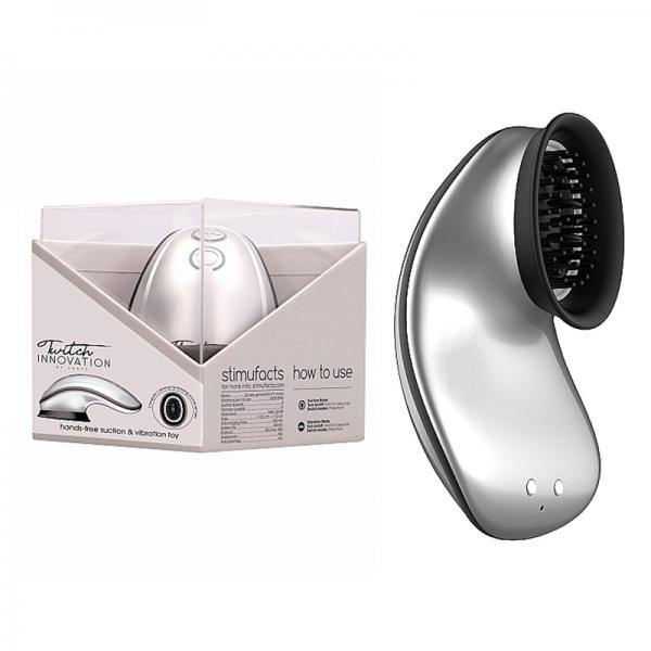 Twitch Hands-free Suction Vibration Toy Silver - happyshop365247