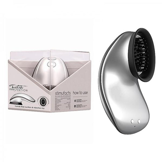 Twitch Hands-free Suction Vibration Toy Silver - happyshop365247