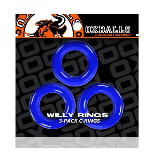 Oxballs Willy Rings 3-pack Cockrings O/s Police Blue - happyshop365247