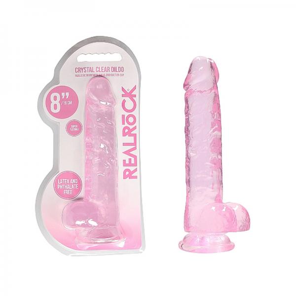 Realrock Realistic Dildo With Balls 8in Pink - happyshop365247