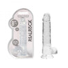 Realrock Realistic Dildo With Balls 8in Transparent