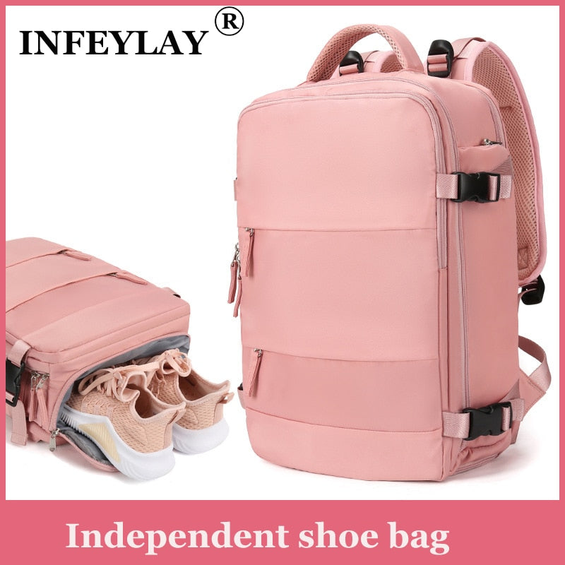 Women Backpack 15.6inch Teenage girl USB charging Laptop Backpack - happyshop365247