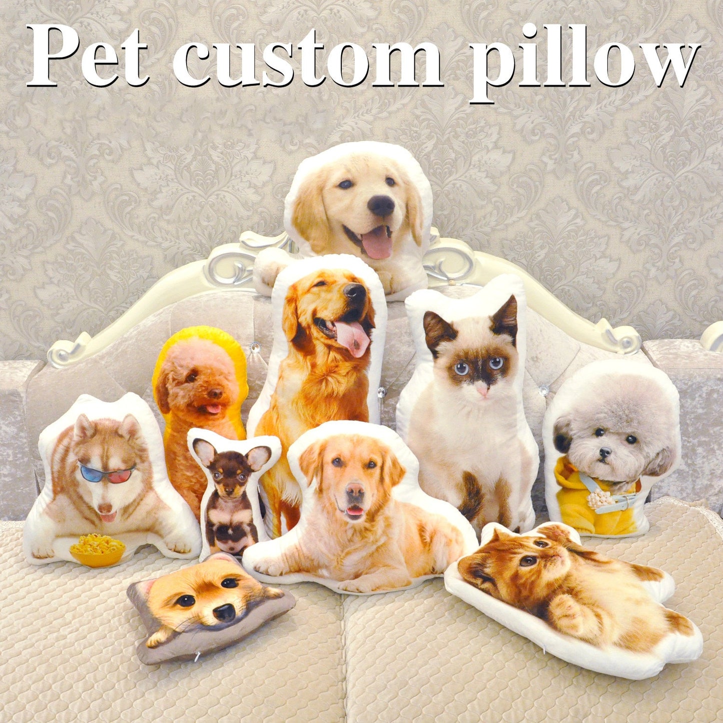 Photo customization pillow creative pet travel pillow photo almofada oreiller hold pillow shaped wedding decoration animal dog - happyshop365247