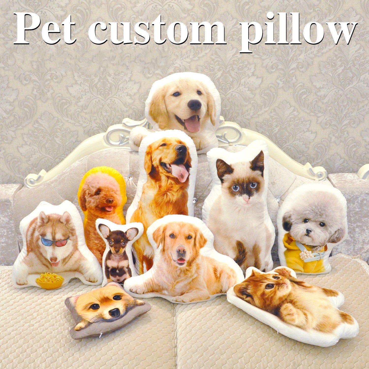 Photo customization pillow creative pet travel pillow photo almofada oreiller hold pillow shaped wedding decoration animal dog - happyshop365247