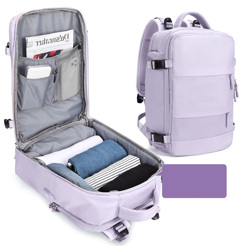 Women Backpack 15.6inch Teenage girl USB charging Laptop Backpack - happyshop365247
