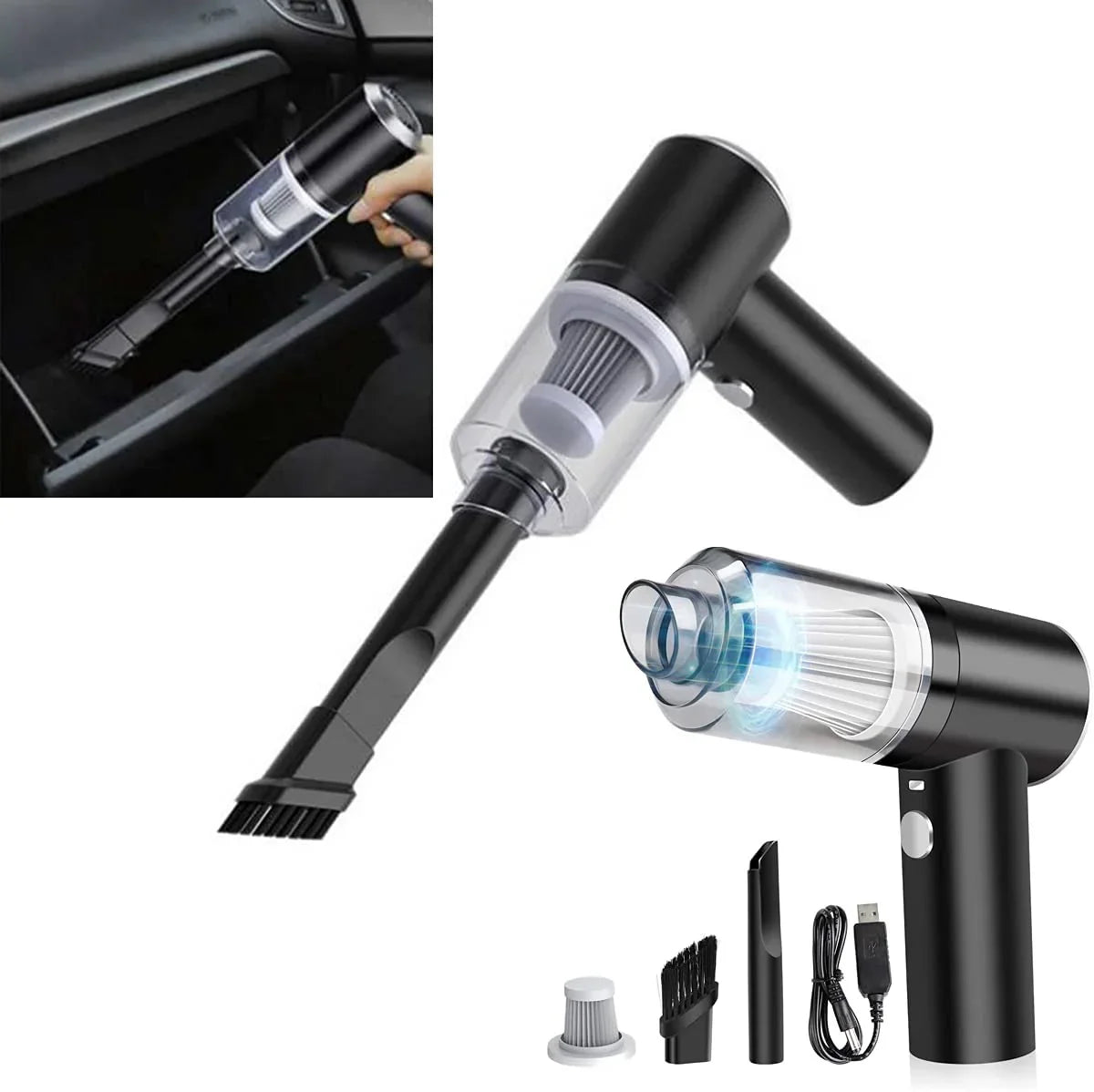 Portable Wet and Dry Car Vacuum Cleaner for Home Appliance 120W Power - happyshop365247